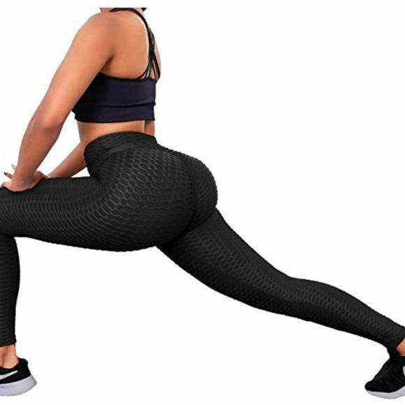 Womens Yoga Pants Anti-Cellulite Push Up Ruched High Waist Leggings Butt Lifting - Picture 11 of 16